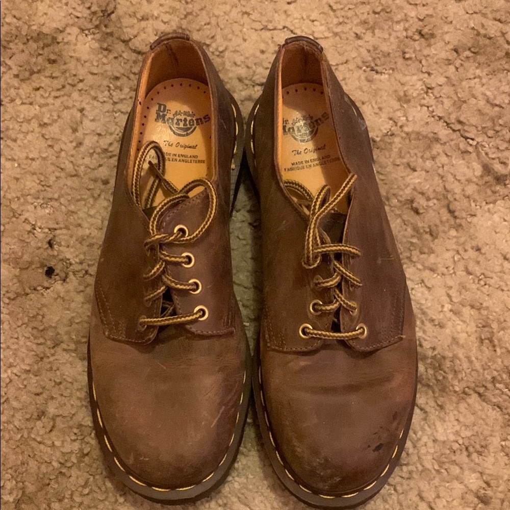 Dr. Martens Brown Leather Men's Shoes